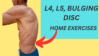 Best L4L5 Bulging Disc HOME EXERCISES to AVOID SPINE SURGERY [upl. by Akirej]