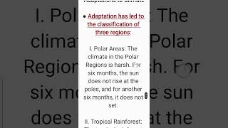 Adaptation has led to the classification of three regions Class 7 Science Chapter 7 [upl. by Monia78]