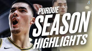 Zach Edeys FULL Purdue Season Highlights  2x AP POY  249 PPG 122 RPG 625 FG [upl. by Jeanette]