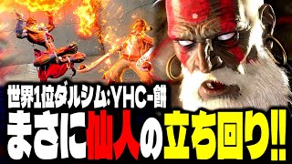 【SF6】世界1位ダルシム！まさに仙人の立ち回り！！「YHC餅ダルシム」【スト6】 [upl. by Selrhc103]