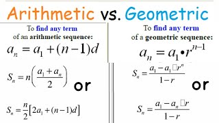 Arithmetic Sequence vs Geometric Sequence [upl. by Crane]