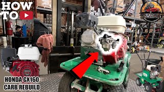 Howto Rebuild a Honda GX160 Carburetor on a Billygoat Sod Cutter [upl. by Epifano318]