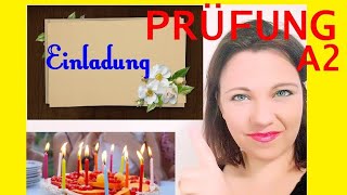 Briefe schreiben A2 Prüfung 📩🎂EINLADUNG ZUM GEBURTSTAG [upl. by Nixon]