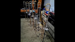 6 Different Nickel amp Silver Trombone [upl. by Anaujit988]