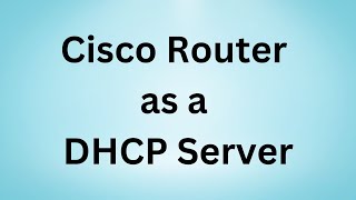 CISCO DHCP Server Configuration  Cisco router as a DHCP Server [upl. by Ltsyrk868]