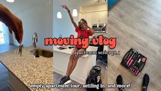 moving vlog pt 01  my first apartment at 25  empty apartment tour [upl. by Galer500]