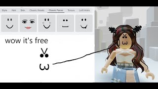 How to get free faces on Roblox😀😀😃😃 [upl. by Airbma]