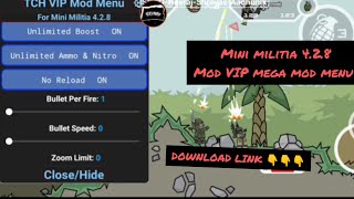 mini militia v428 MOD VIP MEGA MENU DOWNLOAD LINK 👇👇👇 DESCRIPTION [upl. by Gabe]