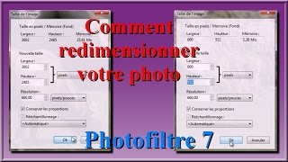 Photofiltre 7 comment redimensionner votre photo [upl. by Nnairek]