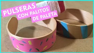 Pulseras hechas con palitos de helado [upl. by Imoyik]