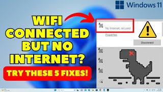 How To Fix WiFi Connected But No Internet Access On Windows 1110  5 Ways [upl. by Gualtiero493]