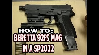 Sig 2022  201 Pistol using a modified 20 round Beretta 92 9mm magazine [upl. by Ielerol]