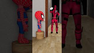 Spidey vs Batman vs Deadpool vs Superman vs Venom  Turn on Light  Marvel Animation [upl. by Reklaw]