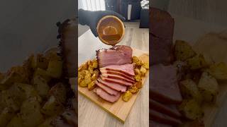 Honey mustard roasted gammon joint viralvideo food cooking recipe foryou fyp shorts [upl. by Aloap]