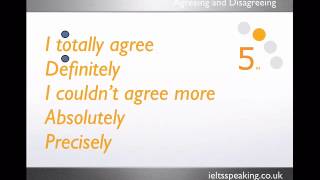 IELTS Speaking Agreeing and Disagreeing [upl. by Nnylharas280]