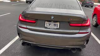 BMW M340i Stock vs AA Downpipe  Cold Start [upl. by Plossl]