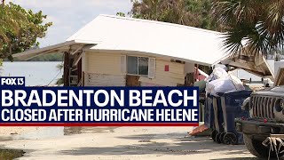 Hurricane Helene Recovery efforts on Bradenton Beach [upl. by Nomihs]