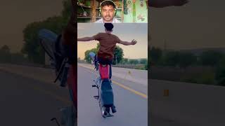 नया स्टंट्स बाइक पर।😱😱 shortvideo funny trending reaction reactiontoloveli [upl. by Malone275]