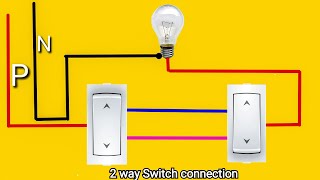 two way switch connection 🔌bord wiring  2 way switch connection house wiring wiring videos [upl. by Guyon]