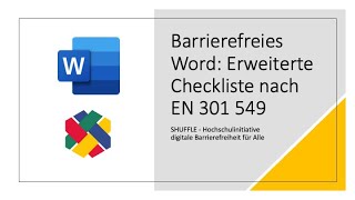 Barrierefreies Word Erweiterte Checkliste nach EN 301 549 [upl. by Gilly]