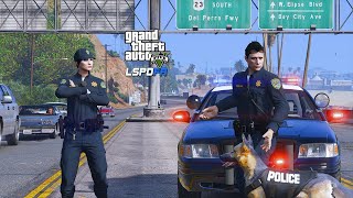 No Commentary GTA V LSPDFR  CHP K9 Highway Patrol  Multiple Suspects Shots Fired [upl. by Broderick961]