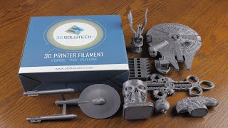 3D Solutech Silver Metal PLA filament test and review [upl. by Aicxela]