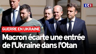 LUkraine dans lOTAN  quotPas vraisemblablequot selon Emmanuel Macron [upl. by Maressa]