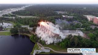 Anadarko Tower Demolition  April 9 2017  The Woodlands Office Building [upl. by Ellerrad446]