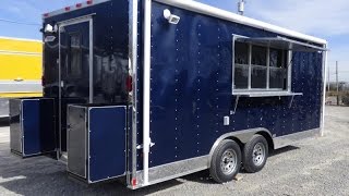 Concession Trailer 85 x 18 Indigo Blue Catering Event Food Trailer [upl. by Ester]