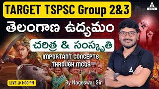 TSPSC GROUP 2amp3  TELANGANA HISTORY CULTURE amp MOVEMENT  BY NAGESHWAR SIR  ADDA 247 [upl. by Dalton]