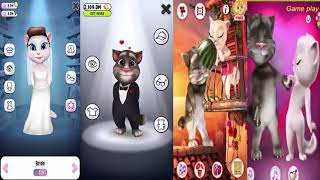 MY TALKING TOM vs TALKING ANGELA vs TOM LOVES ANGELA vs Toms love letters love story [upl. by Enelloc33]