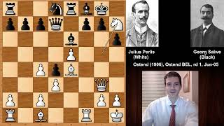 Julius Perlis vs Georg Salwe  Ostend 1906 [upl. by Magner]