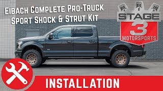 20152017 F150 4WD Eibach Pro Truck Sport Shock Strut Leveling Kit Install [upl. by Ande808]