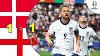 Denmark🇩🇰 vs England🏴󠁧󠁢󠁥󠁮󠁧󠁿 1 1 Extended Highlights  UEFA EURO 2024 [upl. by Enelyaj]