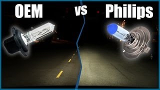 Philips XTreme amp Crystal Vision Ultra Replacement Halogen Headlights  OEM vs Philips Bulbs [upl. by Siderf]