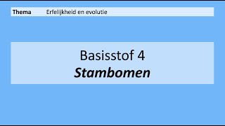 VMBO 3  Erfelijkheid en evolutie  4 Stambomen  8e Editie [upl. by Acsicnarf]