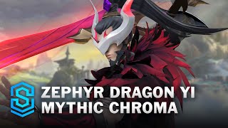 Zephyr Dragon Yi Mythic Chroma Wild Rift Skin Spotlight [upl. by Marih]