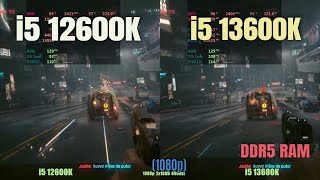 i5 12600k Vs I5 13600k DDR5 RAM [upl. by Ahoufe363]