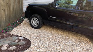 How to make a gravel parking area the cheap and easy way [upl. by Eyk737]