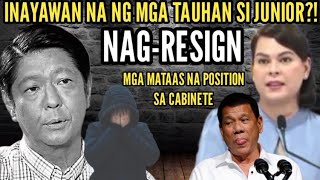 HALA MATAAS NA POSITION SA CABINETE NI BBM NAGRESIGN NA AYAW NA KAY JUNIOR [upl. by Gracie]