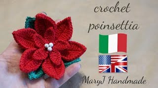 Stella di Natale alluncinetto  sub ENG  MARYJ HANDMADE [upl. by Nhojleahcim]