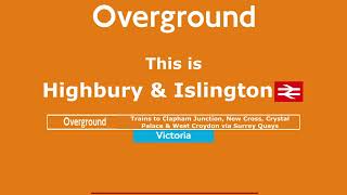 London Overground special service announcements Willesden JunctionStratford by Emma Hignett [upl. by Ciredec718]