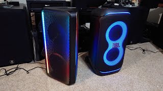 JBL Partybox Stage 320 FW160 vs Samsung MXST50B 😩 Party Speaker Battle Plugged In amp Off Battery [upl. by Aimal]