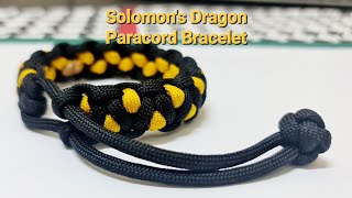 How to Make the Solomons Dragon Paracord Bracelet Tutorial [upl. by Immaj931]