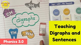 Digraphs and Sentences  sh ch th ph wh Consonant Digraphs [upl. by Siberson]