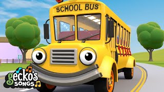 🚌WHEELS ON THE BUS🎵｜Geckos Garage Songs｜Kids Songs｜Trucks for Kids [upl. by Ahsyek]