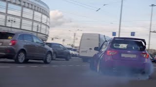 Crazy Russian Street Drifting in Traffic Compilation 2021  Phonk Music [upl. by Llenad]