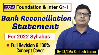 Bank Reconciliation Statements Revision  CMA Inter Complete Concept  By CACMA Santosh Kumar [upl. by Waldner]