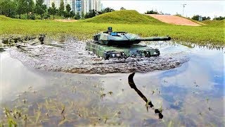 RC 탱크 116 Heng Long 38891 Leopard 2A6 RainDay Ride [upl. by Akilat]