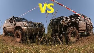 Nissan Patrol Y61 vs Nissan Patrol Y60 in Off road race [upl. by Cathe]